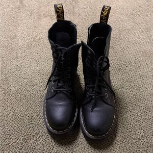 Dr. Martens Black Leather Combat Boots